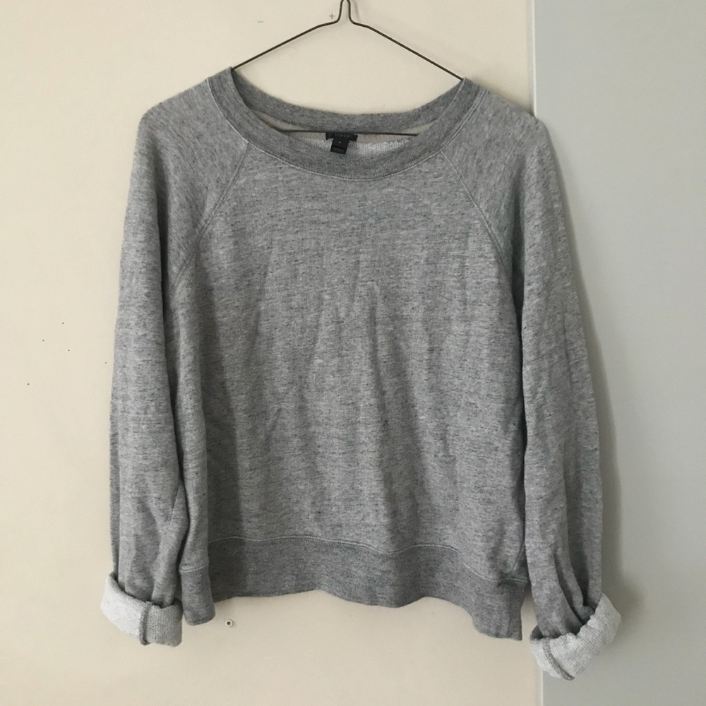 j crew gray sweater
